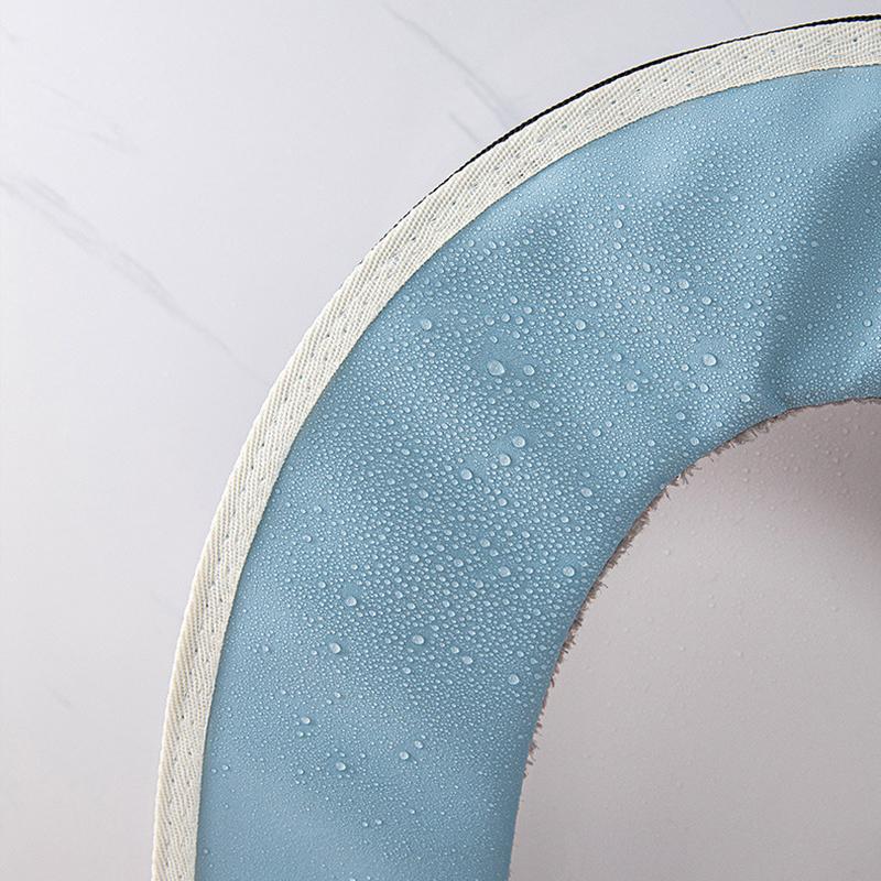 WC-Sitzbezug Universal Reißverschlussdesign Wasserdicht Waschbares Kissen Winter Warm Verdickte Polsterung für Alle Jahreszeiten Heimgebrauch Weiche Bequeme Matte