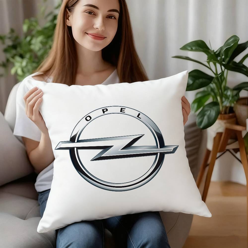 Federa Cuscino Logo Auto O-OpelsS Tessuto Peluche Morbida Federa Stampa Double Face Copricuscino Regali per la Casa