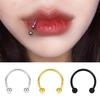 1pc 316L Stainless Steel Lip Rings Studs Labret Piercing Master Earrings Septum Nose Hoops Unisex Women Punk Cool Body Jewelry