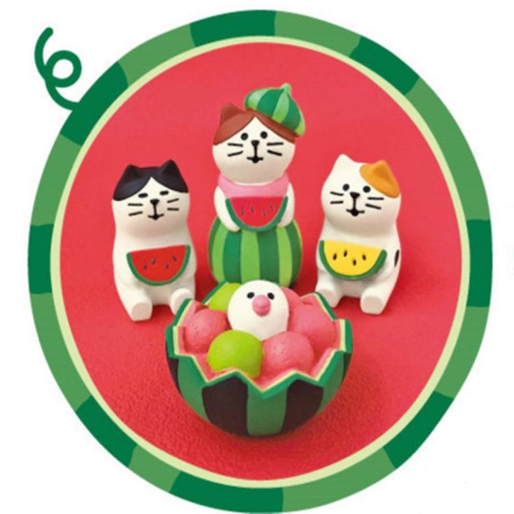 Japanese ZAKKA Edible Watermelon Cat Toys - Cute Summer Photography Miniatures