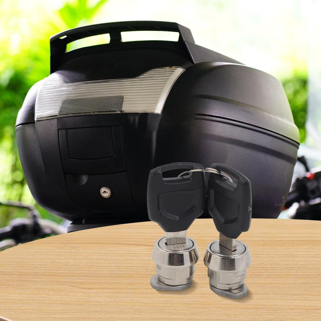 Luggage Trunk Replacement Lock Cylinder and Two Key Set for Motorcycles