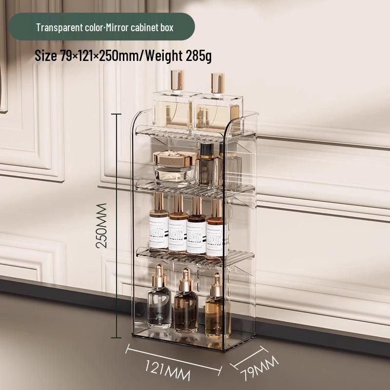 Mirror Cabinet with Interior Dividers for Bathroom Vanity and Cosmetic Storage