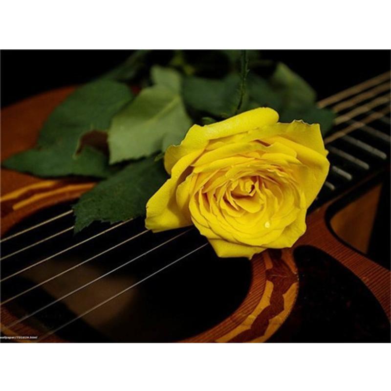 5D Paint With Diamonds Flower DIY Diamond Painting Rose Mosaic Rhinestones Pictures Wall Art Handicraft