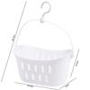 White Hanging Drain Basket Hangable Sundries Hanging Basket Shower Storage Basket  Bathroom