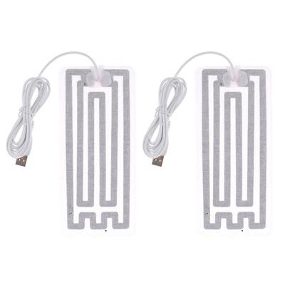 2Pcs USB 5V Electric Heating Pad Portable Cloth Heater Clothes Heating Mat DIY Thermal Clothing Outdoor Heated Jacket Vest