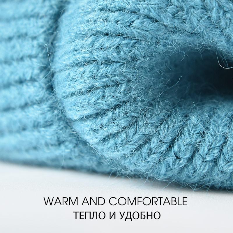 A Women's Knitted Hat with Exposed Braids, Autumn and Winter Thick Ear Protection Hat, Women's High Ponytail Braid