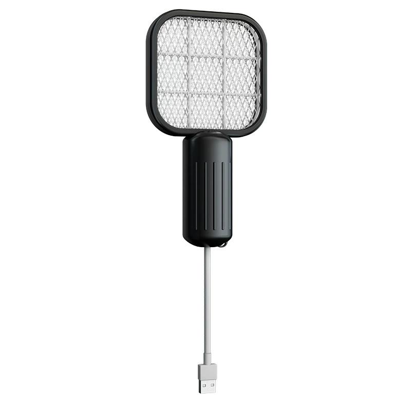 Raqueta eléctrica mata mosquitos 2 en 1 lámpara trampa insectos recargable USB portátil