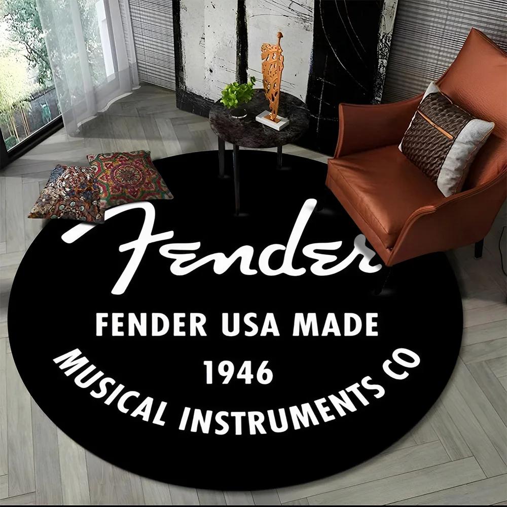 29 Style New Fender Retro Guitar Instruments Music Round Carpet Rug for Bedroom Living Room Sofa Decoration,pet Decor Floor Mat