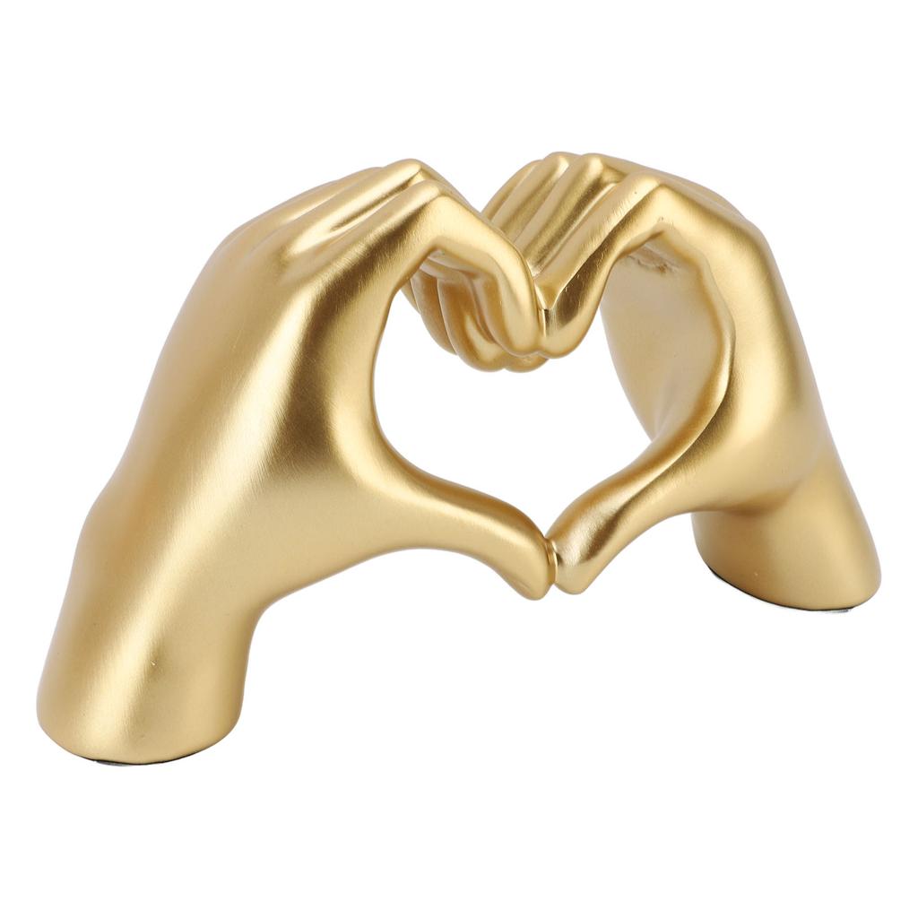 Heart Hands Sculpture Resin Aesthetic Gesture Decoration Modern Heart Sign Statue Art Figurine for