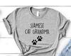Siamese Cat Grandma T-Shirt: Cat Lover Gift