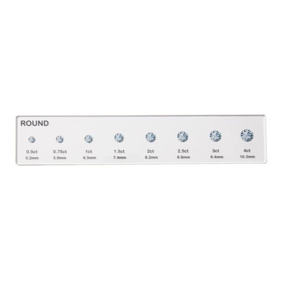 1/3Pcs Rhinestone Measuring Ruler Transparent Acrylic Round Oval Square Rhinestone Size Measurement Ruler
