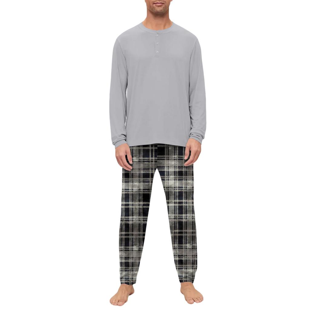 Men's Pajama Set, Long Sleeve And Long Pants, Two-piece Set