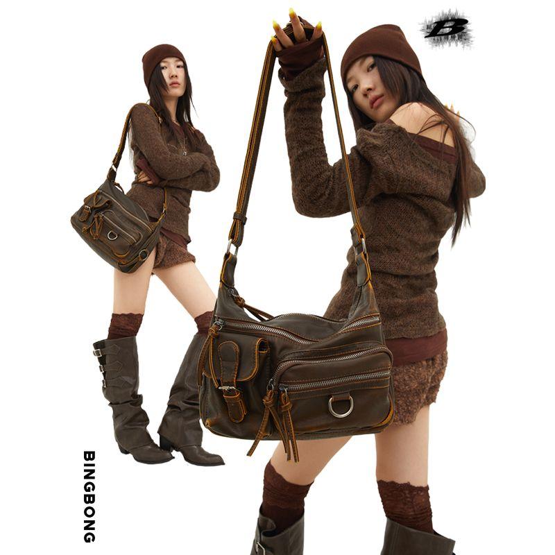 

Bingbong Retro Brown Sexy Functional Crossbody Bag Mocha Coffee Today