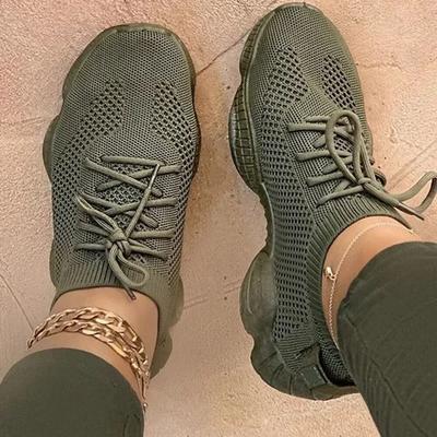 Damskie Sneakersy Oddychająca Siateczka Do Chodzenia Lekkie Wysokiej Jakości Wiosenne Codzienne Wygodne Damskie Wulkanizowane Buty Duży Rozmiar