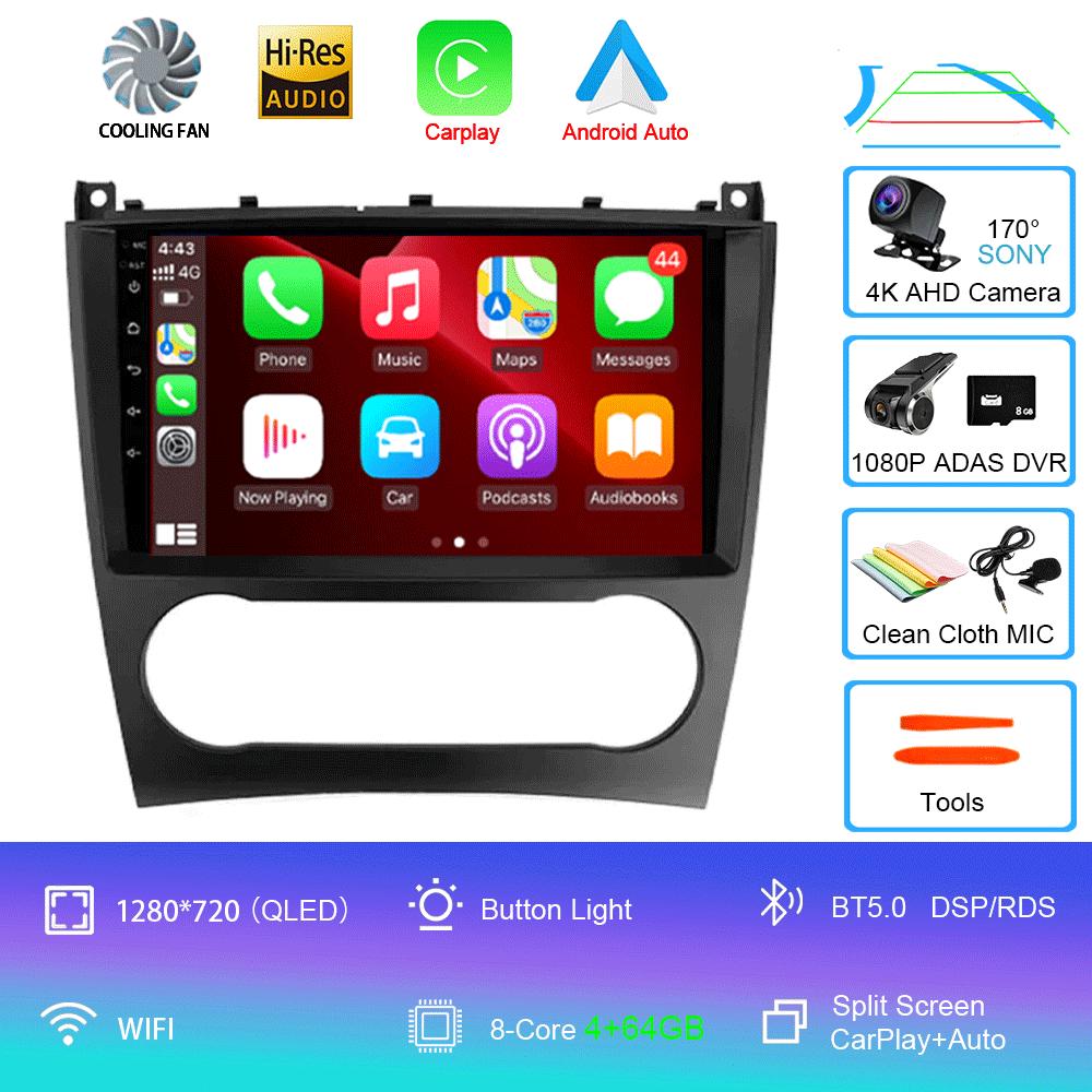 Android 14 Pentru Mercedes Benz W203 W209 C180 C200 C220 C230 2005 - 2009 Player Video Radio Auto Stereo Navigație GPS Carplay AUTO