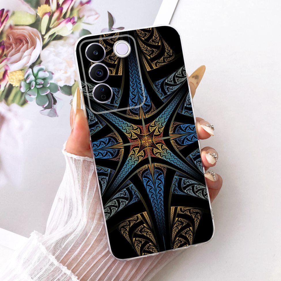 Transparent Cover For Vivo S16e 5G Case V2239A Cute Cat Fashion Butterfly Funny Painted Casing For VivoS16e 5G