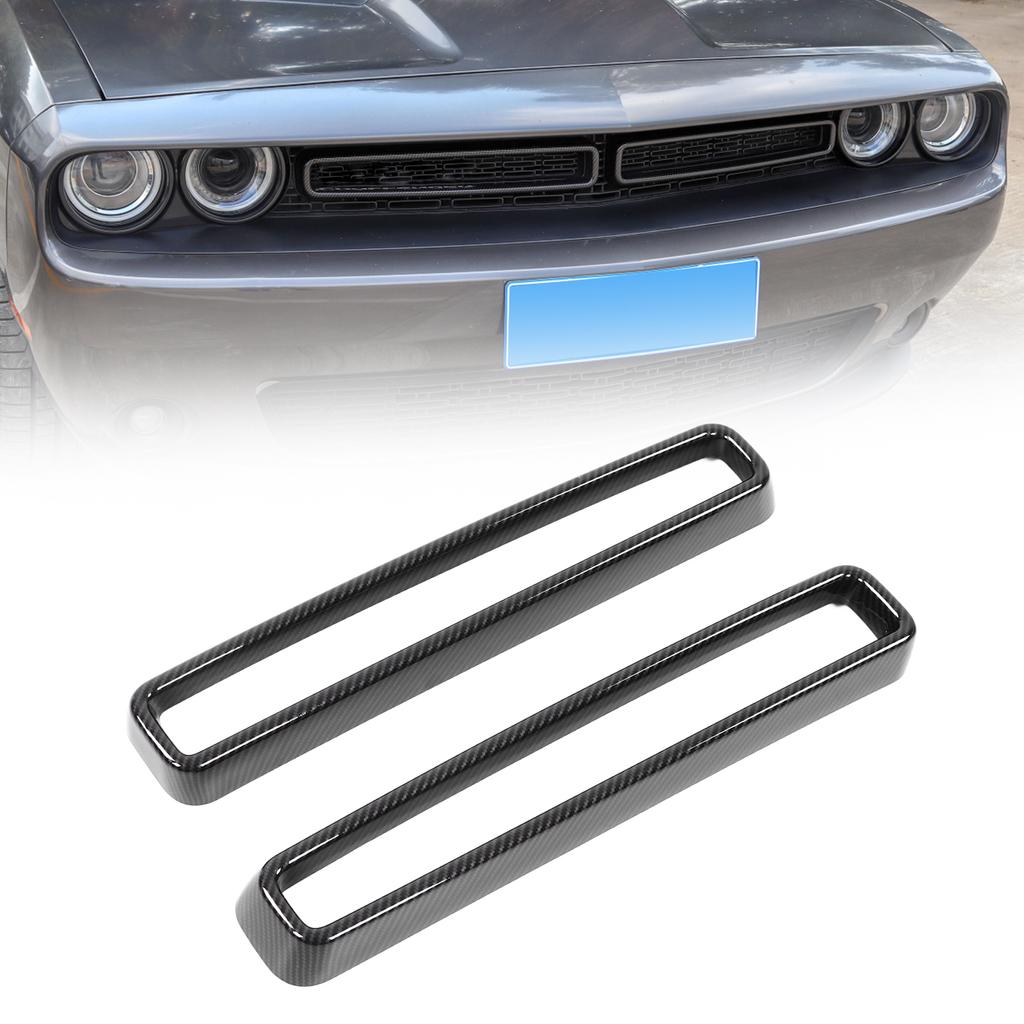 2 Pcs Front Grille Cover Trim Car Adaptations Replacement for     2015‑2021