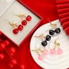 Sweet Girl Fruit Cherry Cherry Ear Hook, Light Luxury High Sense Sweet Cool Style Exquisite Personality Earrings