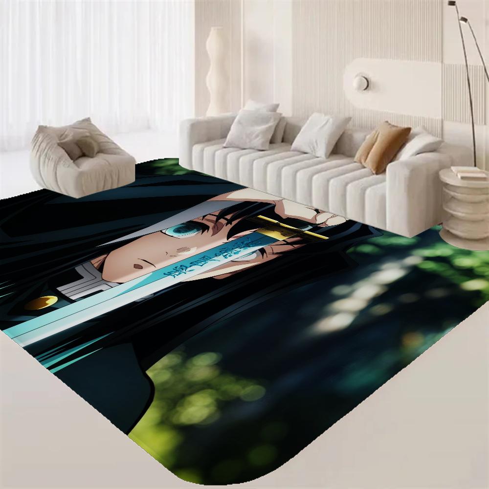 Alfombra de Pasillo Anime Muichiro T-tokito Lavable Antideslizante Alfombra de Área para Sofá y Sillas de Sala de Estar Felpudo de Cocina Alfombra de Área