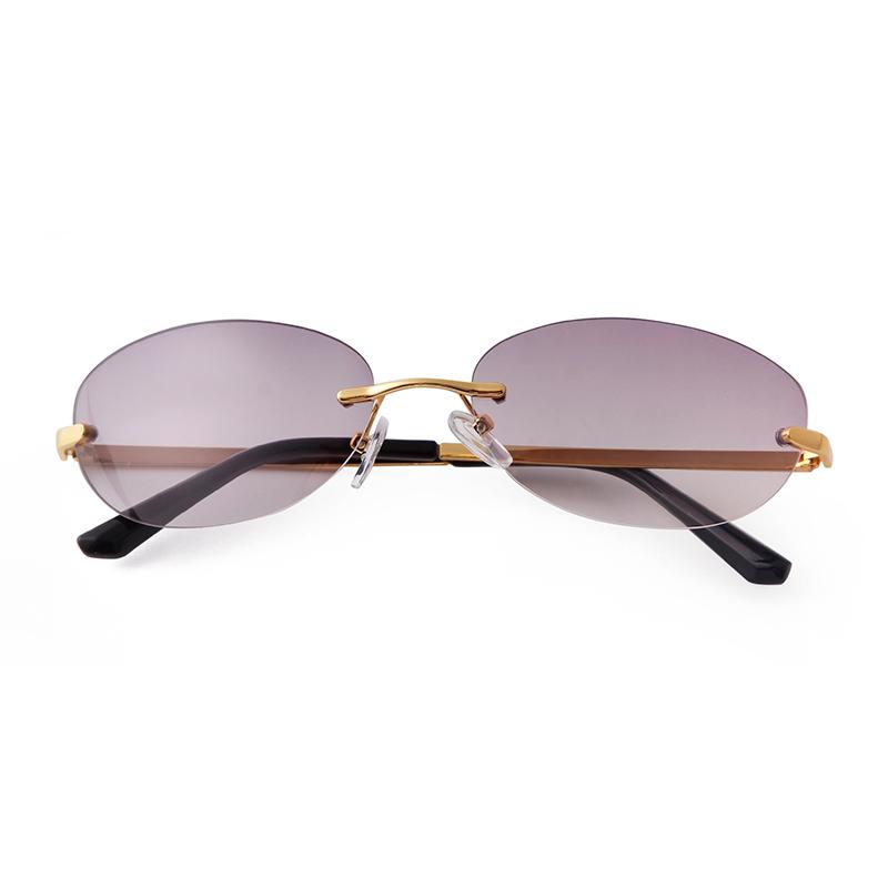 Y2K Oval Sunglasses for Women Men Futurist Frameless Sun Glasses Cycling Sports Glasses S8765