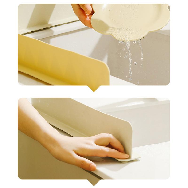 1 ks Silikonová ochrana proti stříkající vodě do dřezu s přísavkou Bariéra proti stříkající vodě pro kuchyňský dřez Vodotěsná zástěna proti stříkající vodě