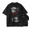 Jujutsu Kaisen Itadori Yuji T Shirt Sukuna Dual Soul Men Acid Wash Oversized Streetwear Anime Cotton Vintage Top Tee