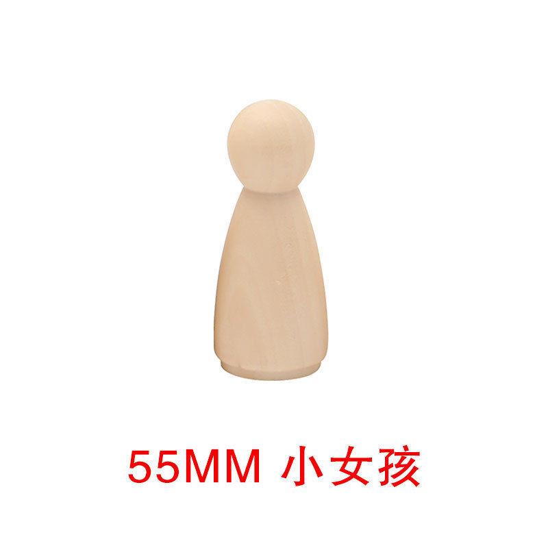 Little Wooden Man Wooden Man Children Graffiti Creative Color Painted Wooden Doll DIYDecoration toys Male and Female
