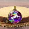 Fantastische Halskette mit Cabochon-Glas-Anhänger, Unisex-Pullover-Kette, Schmuck, Beauty-Geschenke