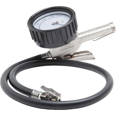 TRUSCO Tire Gauge, Grip Type, 1400kPa, Compatible with US and British Valves, THB25AA