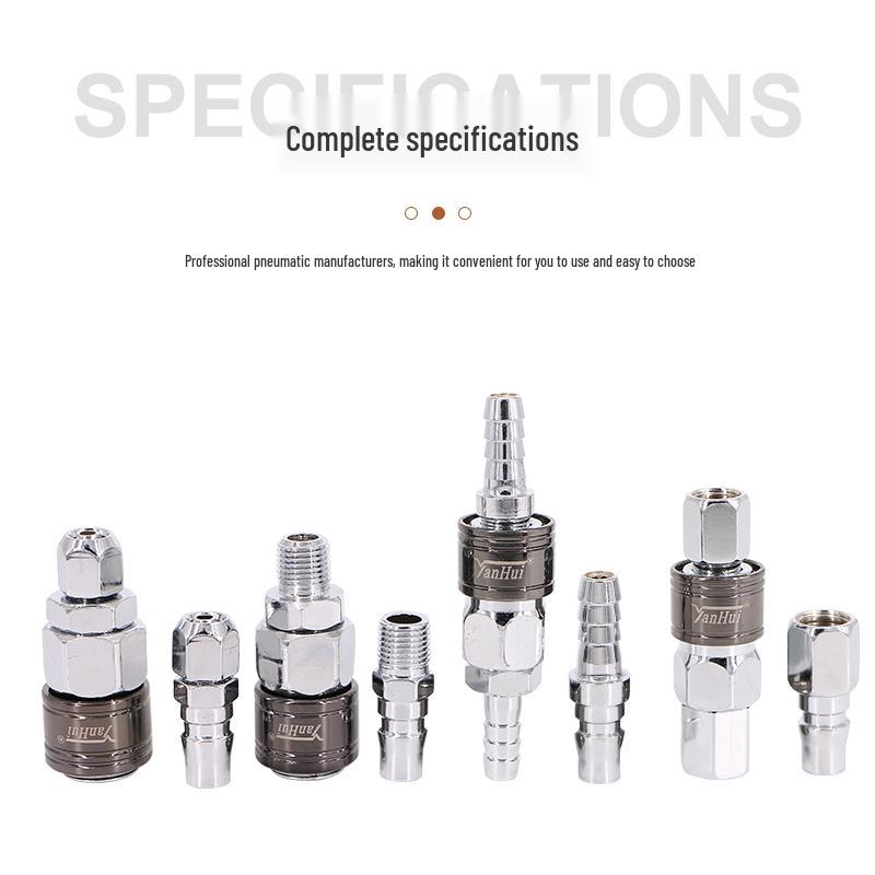 Huiyan D-Type Self-Locking Pneumatic Air Hose Connector (Male/Female)