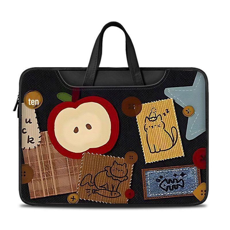 Adorable Cartoon Laptop Bag for Apple, Huawei, Xiaomi, Xiaoxin - Handheld & Shoulder Dual-Use
