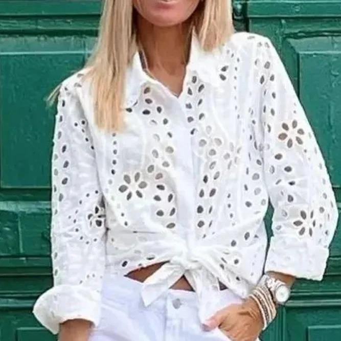 

European & American Style Hollow Out Casual Top Small
