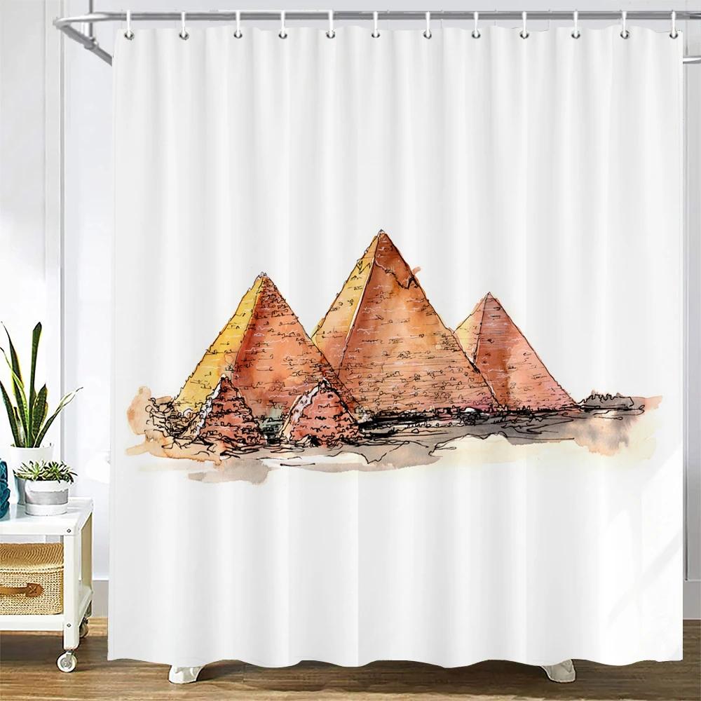 

1 pcs Minimalist artistic style printed shower curtain bathroom partition bathroom curtain with hooks home decorative curtain W90XH180cm