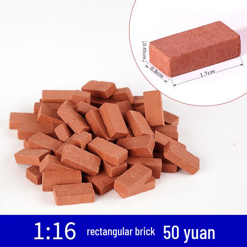 

Ручна Мініатюрна Модель Пісочного Столу з Червоної Цегли для Будівництва Будинків