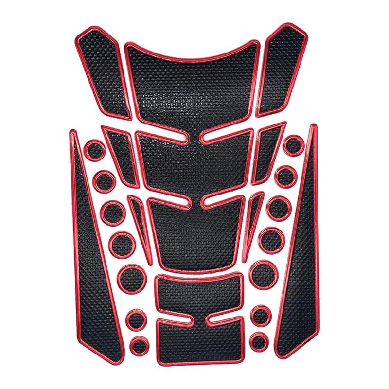 Motorcycle Accessories 3D Fishbone Sticker Fuel Tank Decorations Scratch Covering Decals Hot Sell Black Red Motorbike Stickers
