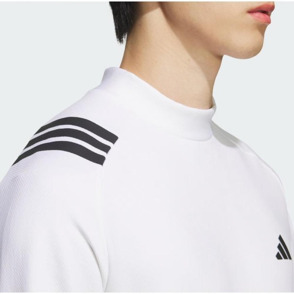 AdidaS Men S Cold Ready 3 StripeS lS Mock Neck Shirt Jl7945