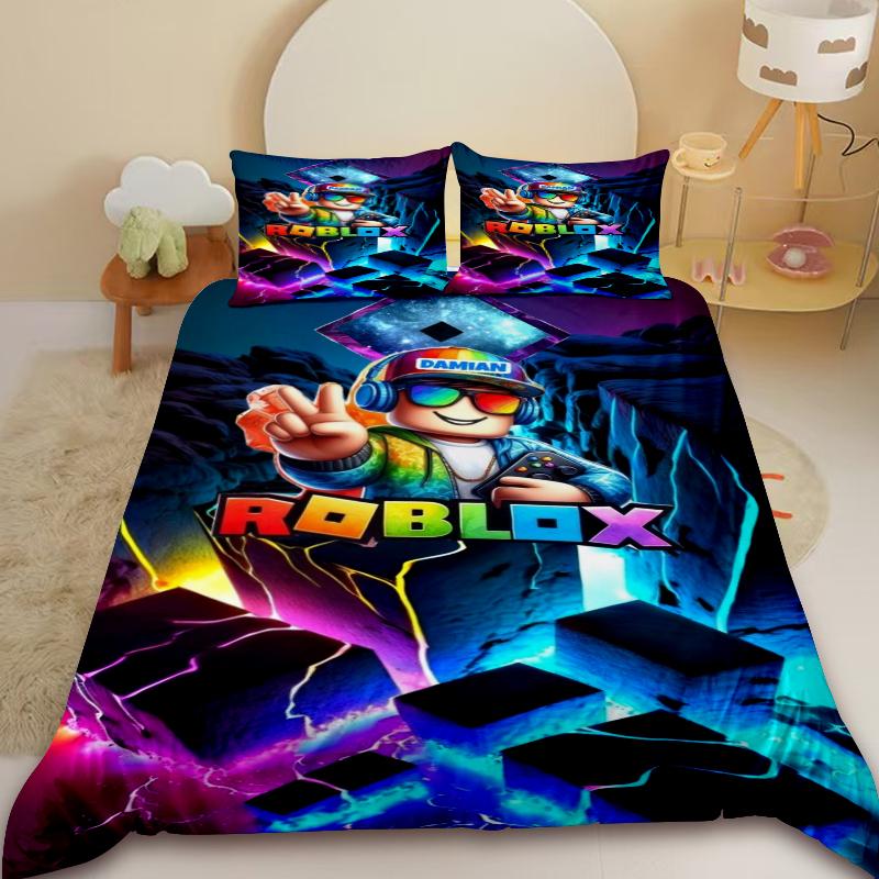 Roblox Duvet Cover Cartoon Game Teens Bedding Set Comforter Cover Soft Bedroom Dormitory Home Decor Best Gifts
