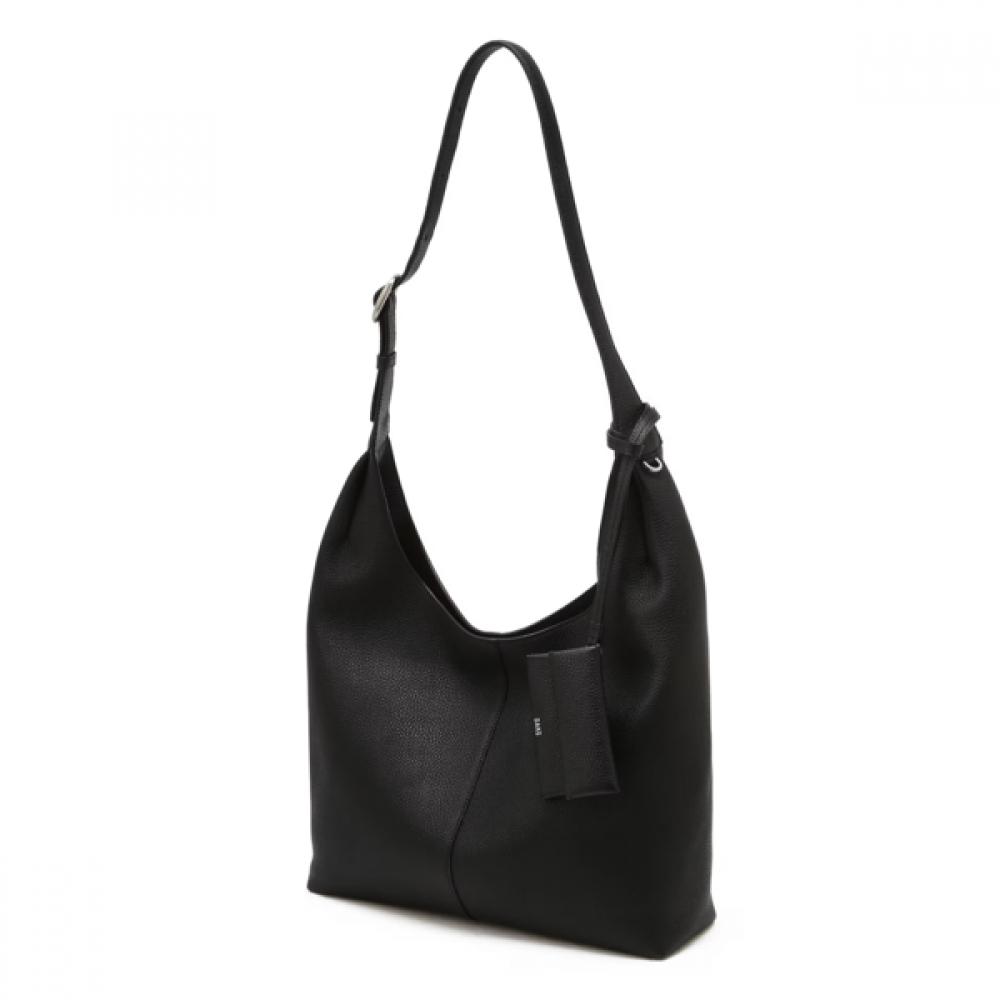 Daks Black Genuine Leather Soft Hobo Shoulder Bag Dcba6f100bk
