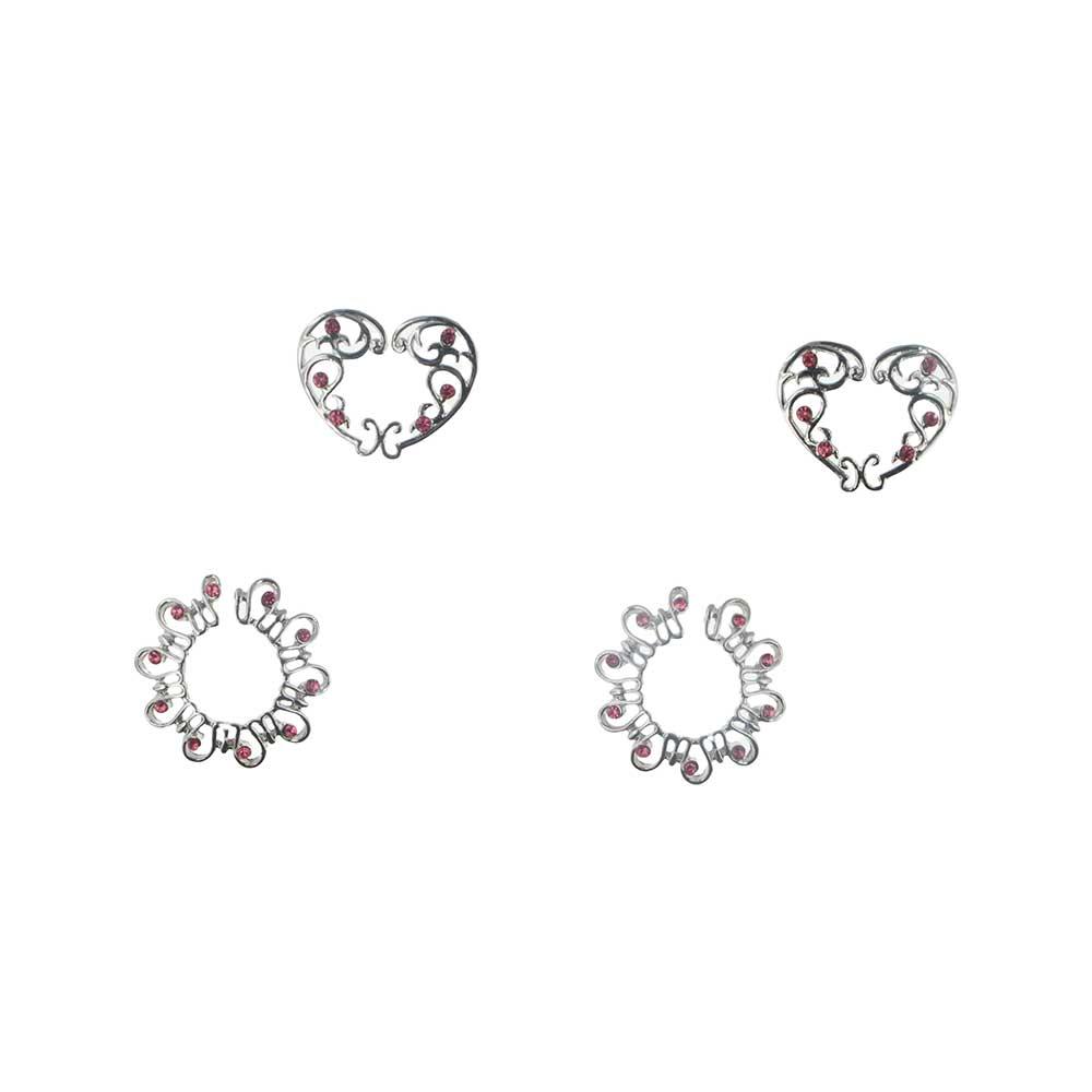 Non Piercing Sexy Nipple Clamp Electroplating Non Piercing Fake Nipple Ring  Woman