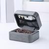 Earphones Bag Case Automatic Magnetic Closure Earphone Carrying Case Holder PU Leather for Wired Earbuds USB Cable Wall Charger