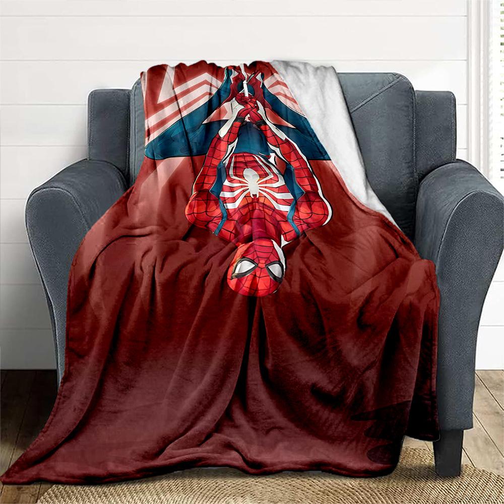 1pc Spider-Man Outdoor Blanket Lightweight Flannel, Soft & Warm, All-Season Use for Sofa, Outdoor, Camping, Living Room, Office035