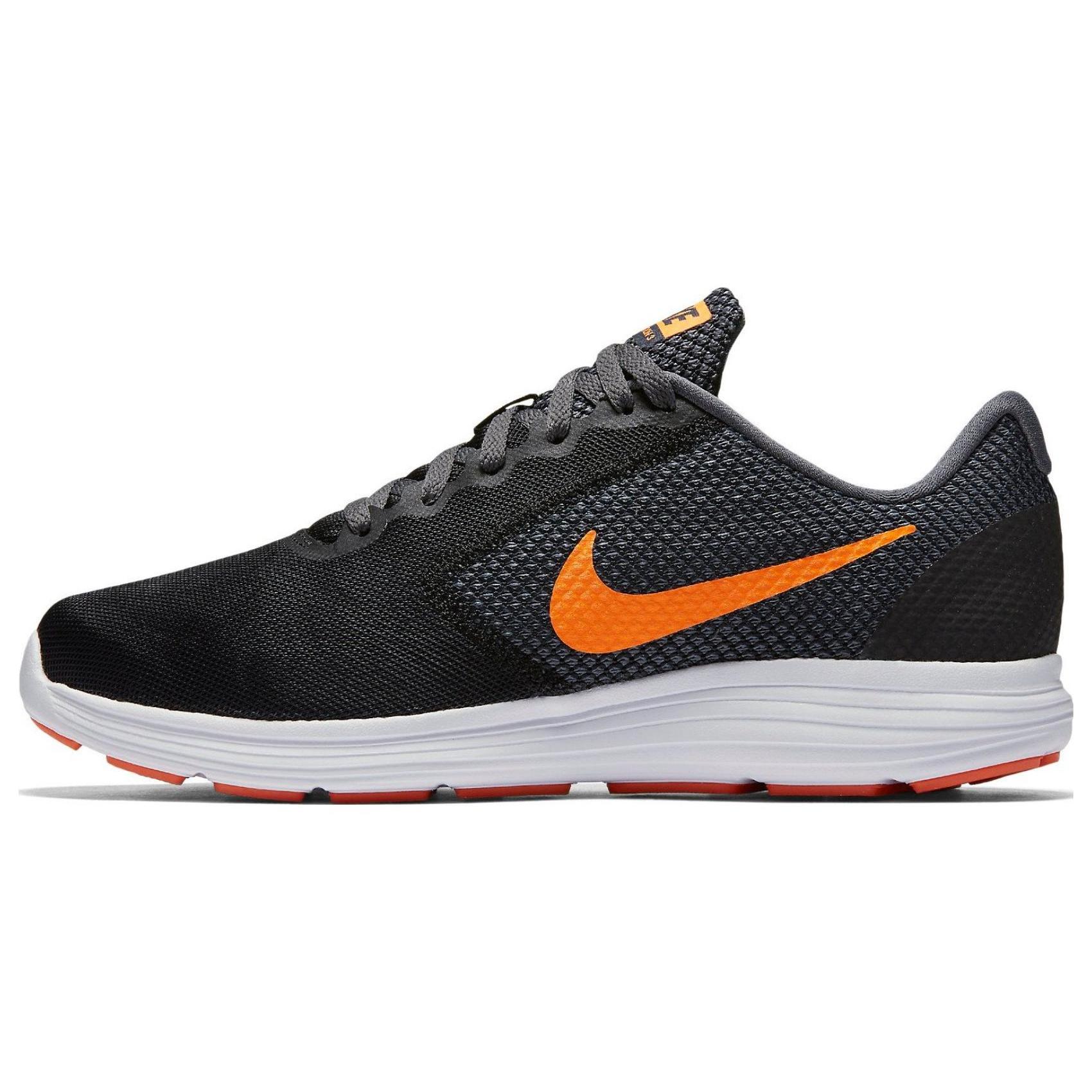 Nike Revolution 3  Deep Grey Orange  Men s 819300-003 EU 38.5