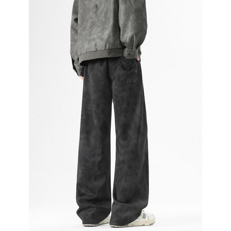 Wassup American-Style Tie-Dye Distressed Pants for Men, New Autumn Trendy Brand, Youth Fashion Versatile High-Street Casual Long Pants