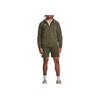 Under Armour Rival Fleece Full-Zip Hoodie Logo Print Men Hoodies Military-Green 1379767-390