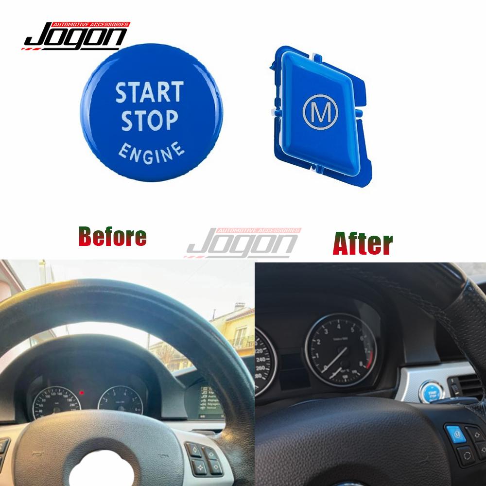 Car Engine Start Button Replace Cover Stop Switch With Steering Wheel M Button For BMW E90 E91 E92 E93 2005-2012 E87 E60 E83 E84
