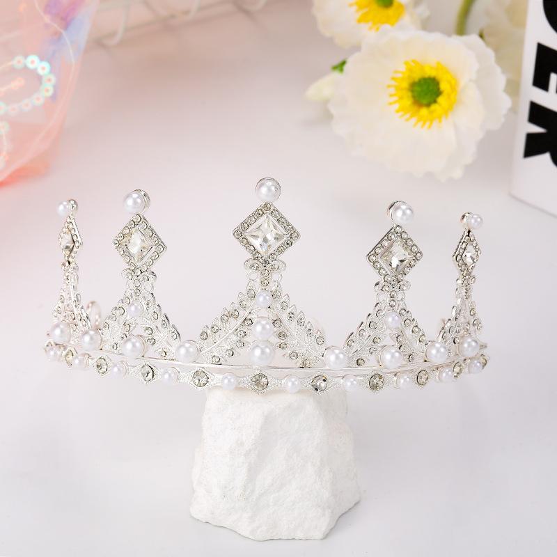 

Детская тиара-корона, корона принцессы, повязка на голову со стразами, подарок на день рождения, платье для подиума, высококачественные аксессуары для выступлений