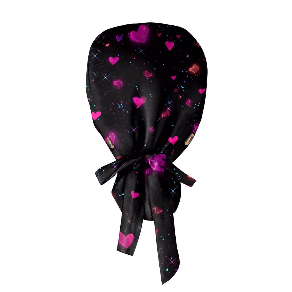 Berretto da lavoro alla moda con stampa, Berretto casual da donna con coda di cavallo, Berretto da lavaggio, Berretto Baotou