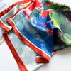 90X90cm Silk Scarf Retro Oil Painting style Women Square Scarf Shawl For Mom Gift Soft Wraps Neckerchife Hairband Sun Protection