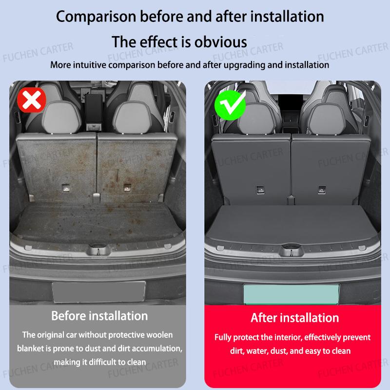 For Tesla ModelYL2026 LeatherTrunk Mat Full Coverage Waterproof Non-Slip Seat Backrest Protective Pad Cargo Liner Anti Dirty Mat