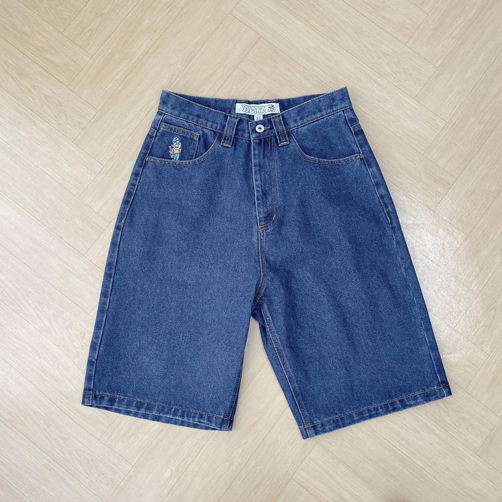 Jeansi RogueWave Y2K pentru Bărbați Streetwear Jeansi Largi Broderie Denim Casual Pantaloni Denim Femei